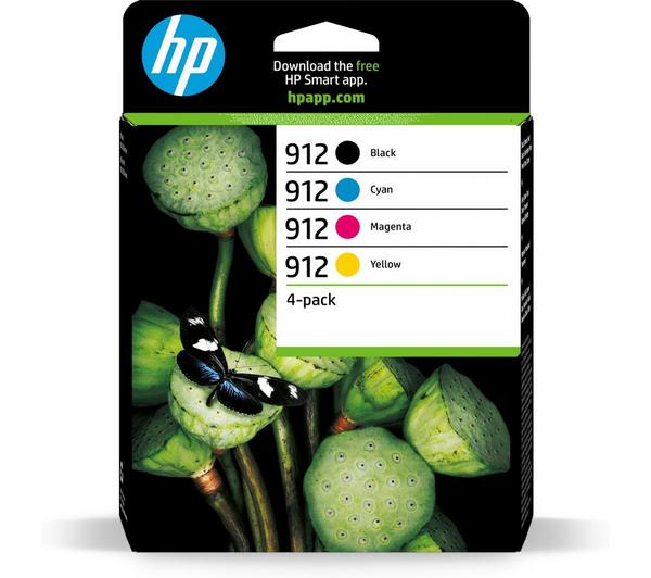 Genuine HP 912 Black Cyan Magenta and Yellow Ink Cartridges 6ZC74AE