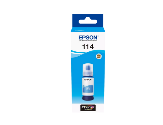 Genuine Epson 114 Cyan Ink Bottle