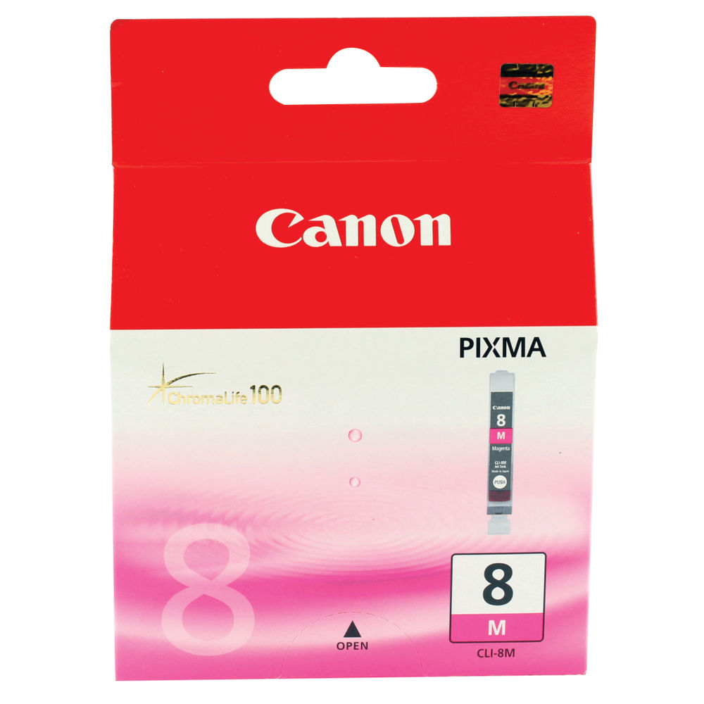 Genuine Canon CLI-8M Magenta Pixma ChromaLife 100 Ink Cartridge