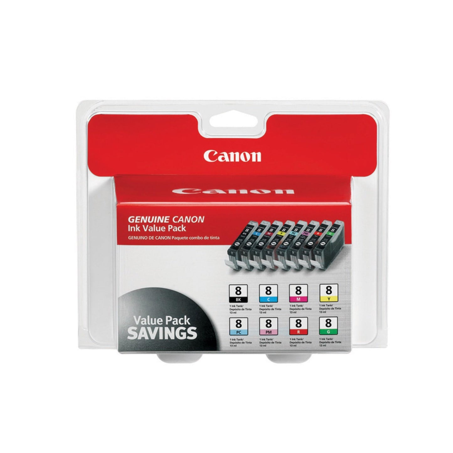 Genuine Canon CLI-8 B/C/M/Y/PC/PM/R/G Ink Cartridge Multipack B000IBPD0S