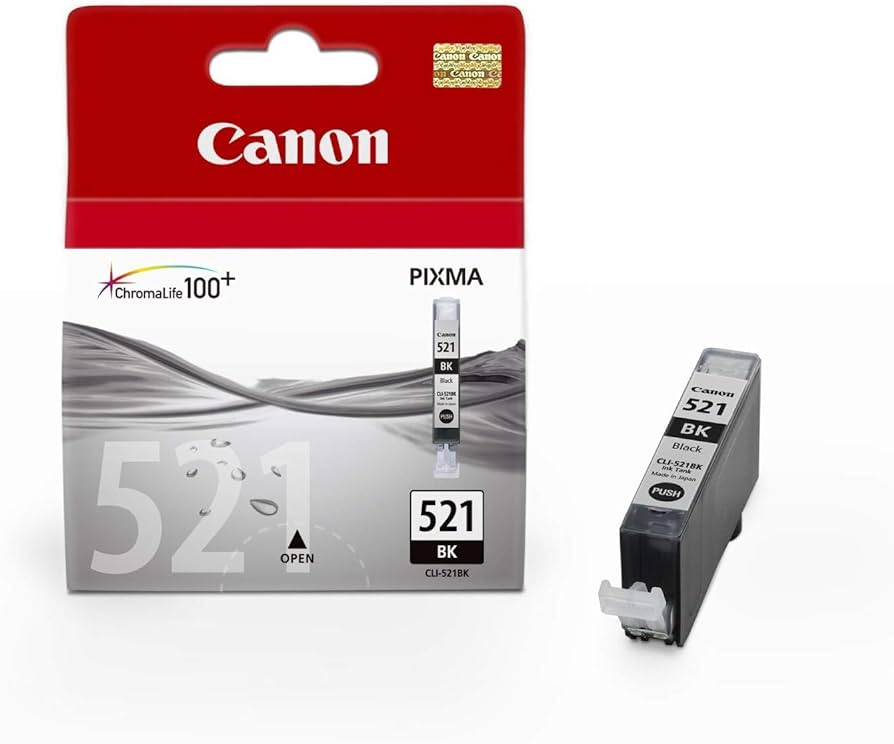 Genuine Canon CLI-521BK Black Ink Cartridge 2933B001