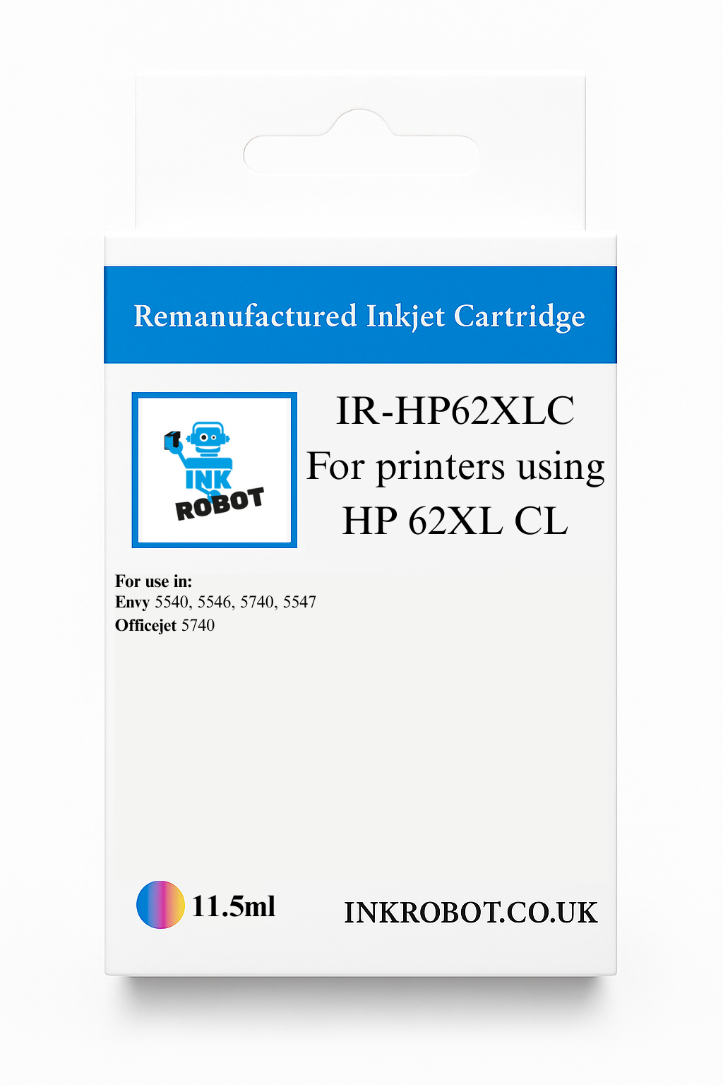 Remanufactured HP 62XL Tri-Colour Ink Cartridge C2P07AE