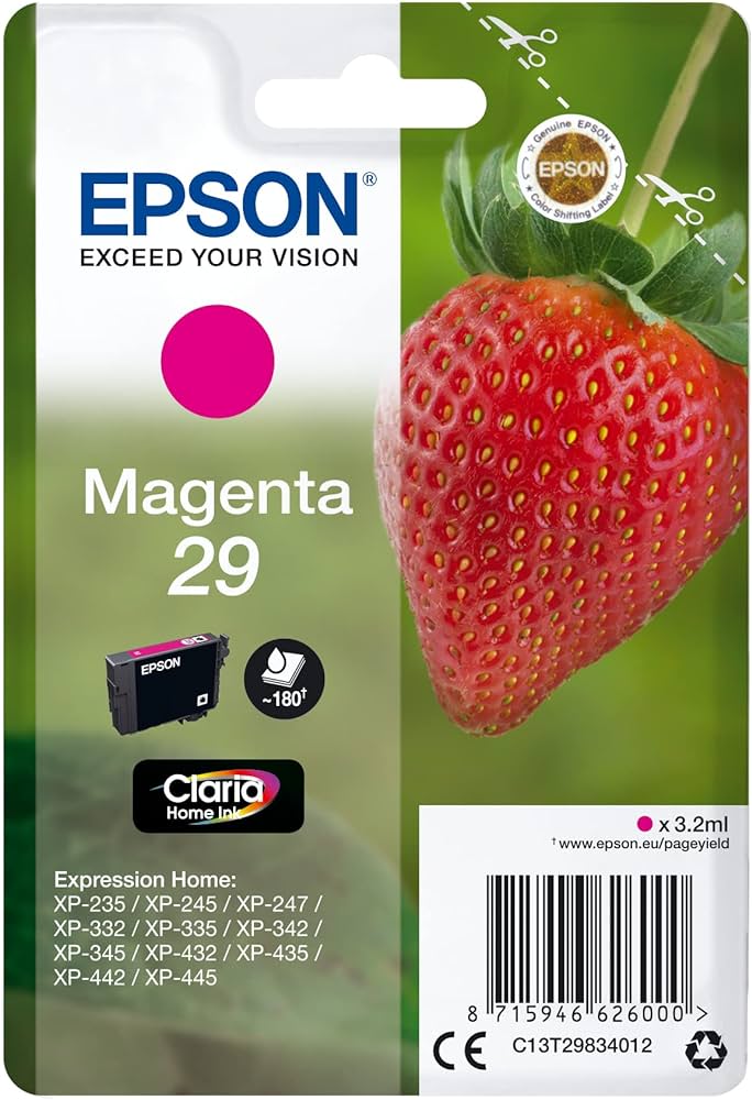 Genuine Epson 29 Magenta Ink Cartridge