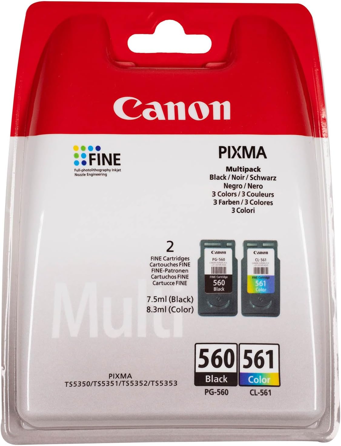 Genuine Canon Multipack PG-560/CL-561 Ink Cartridges