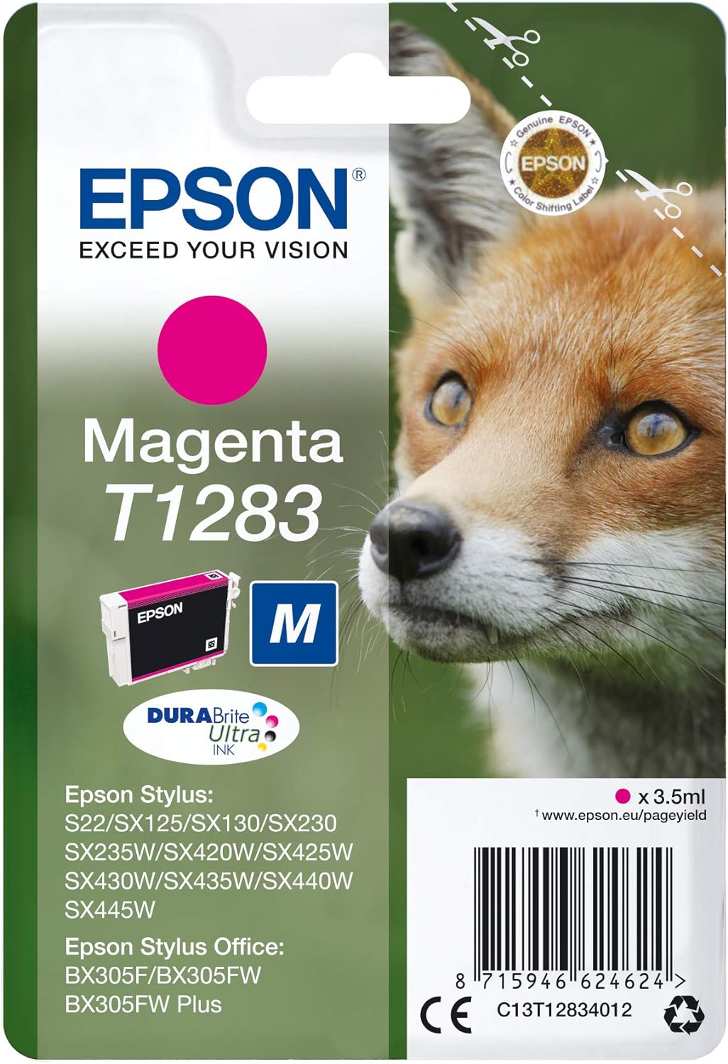 Genuine Epson T1283 Magenta Ink Cartridge