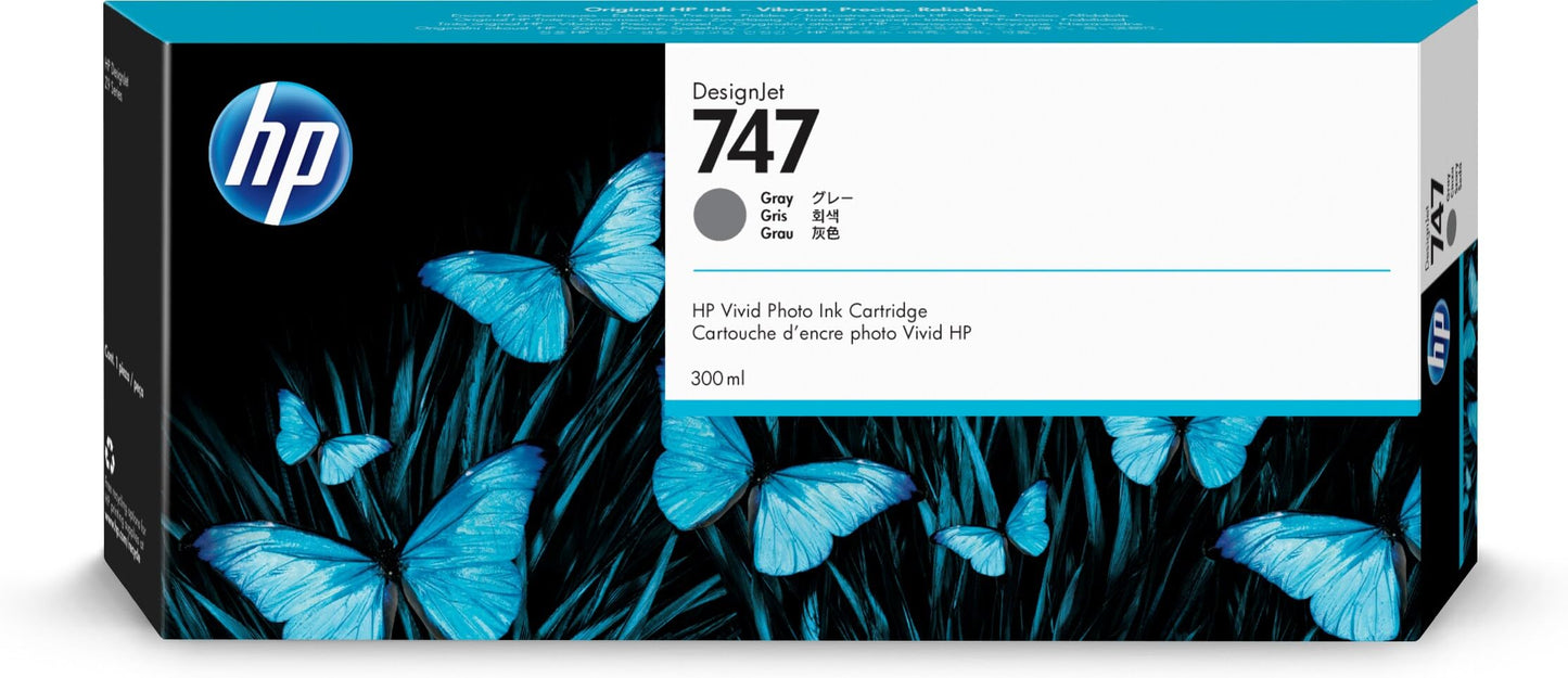 Genuine HP 747 Grey Ink Cartridge P2V86A
