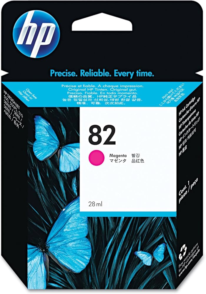 Genuine HP 82 Magenta Ink Cartridge 28ml CH567A
