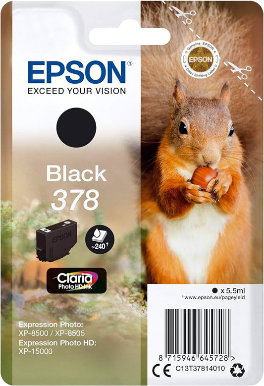 Genuine Epson 378 Black Ink Cartridge