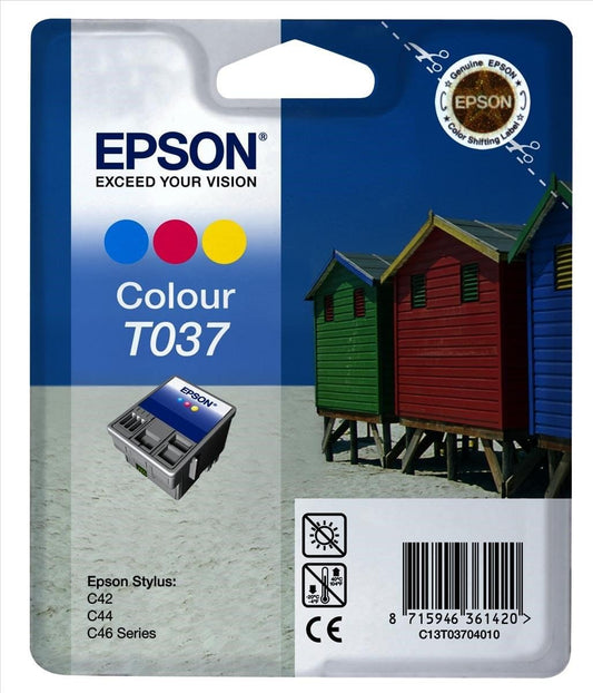 Genuine Epson T037 Colour Ink Cartridge