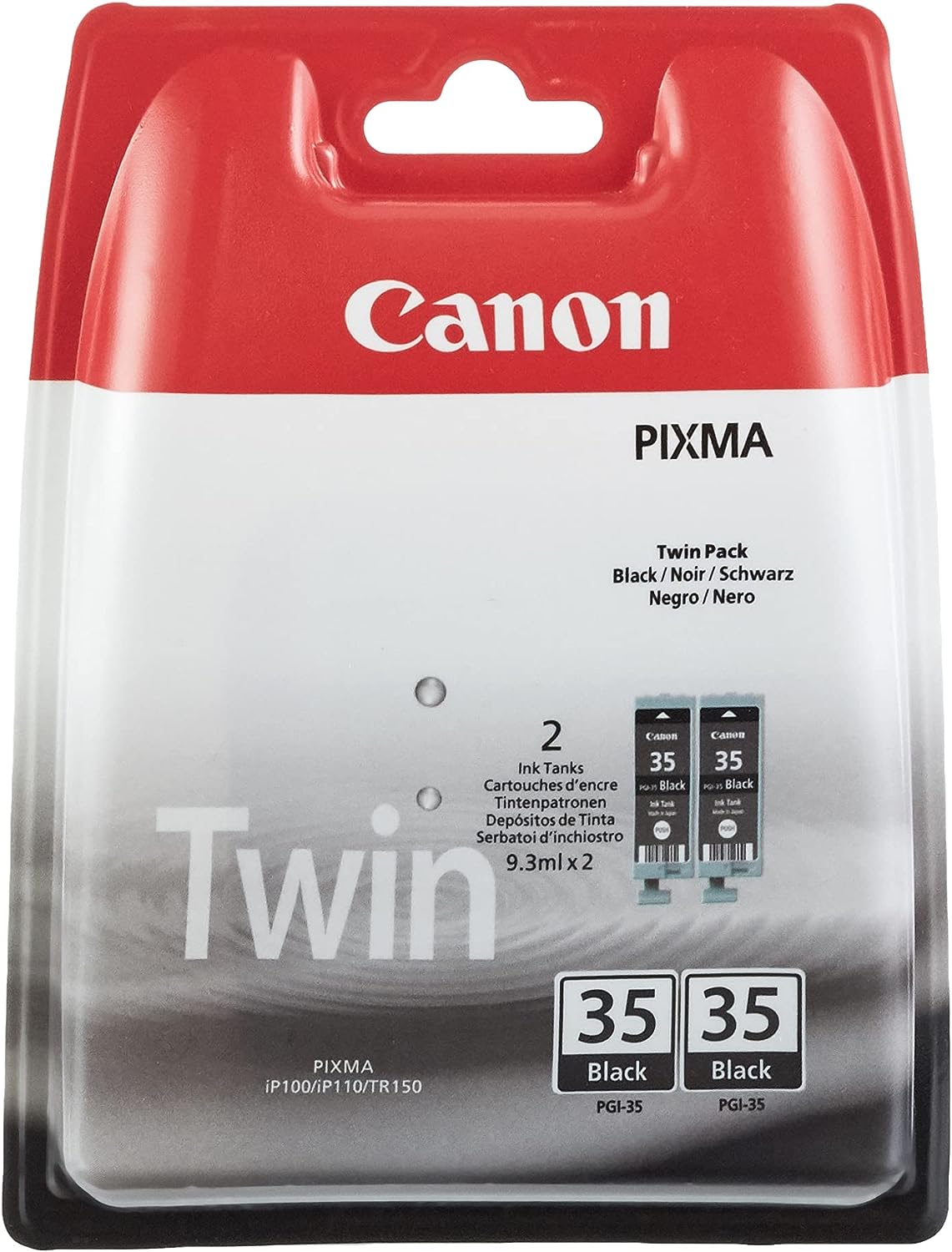 Genuine Canon Twin Pack PGI-35 Black Ink Cartridges