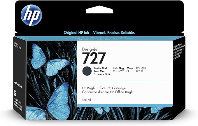 Genuine HP 727 Matte Black Ink Cartridge B3P22A