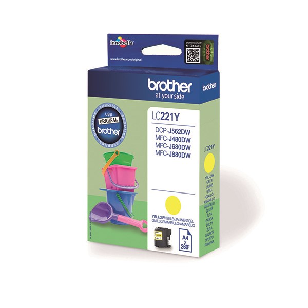 Genuine Brother LC221 Yellow Ink Cartridge