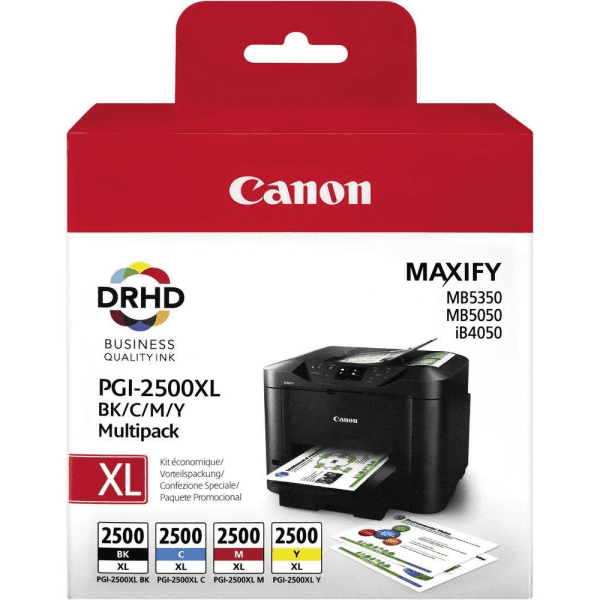Genuine Canon PGI-2500XL BK/C/M/Y Ink Cartridge Multipack 9254B004