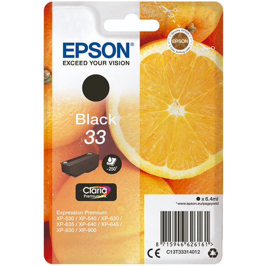 Genuine Epson 33 Black Ink Cartridge