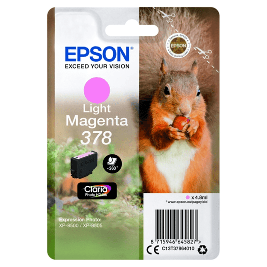 Genuine Epson 378 Light Magenta Ink Cartridge
