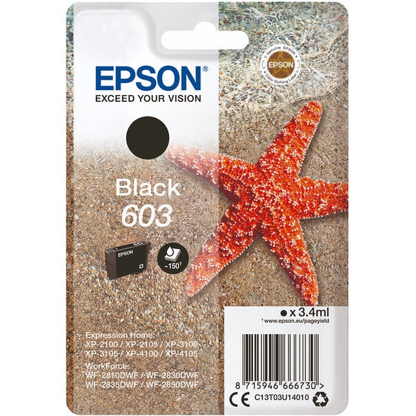 Genuine Epson 603 Black Ink Cartridge