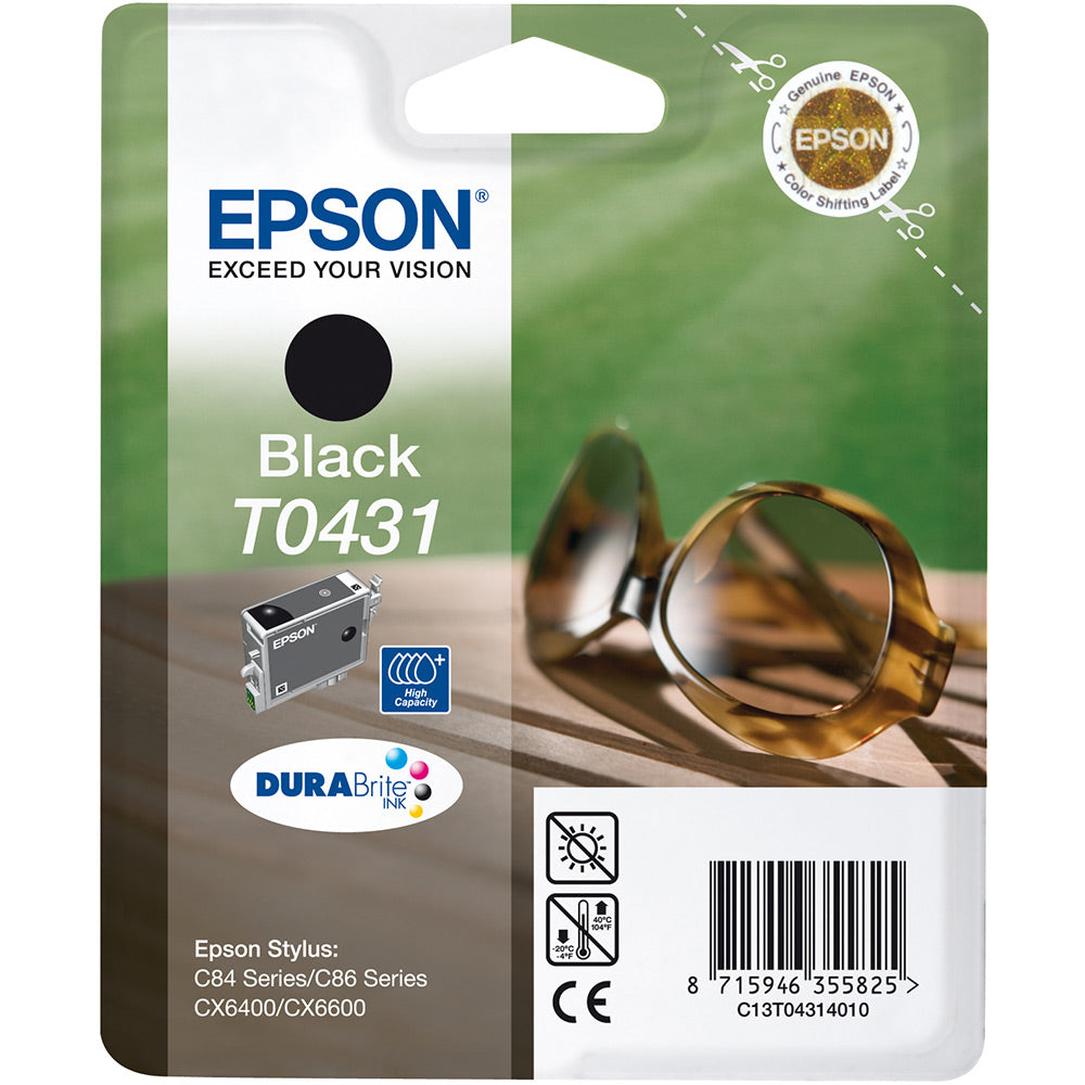 Genuine Epson T0431 Black Ink Cartridge