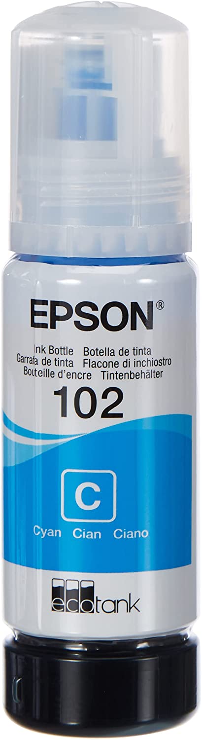 Genuine Epson 102 Cyan Ink Bottle