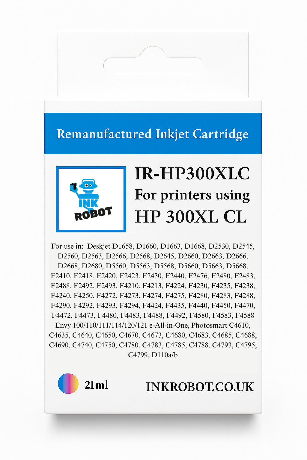 Remanufactured HP 300XL Tri Colour Ink Cartridge CC644EE
