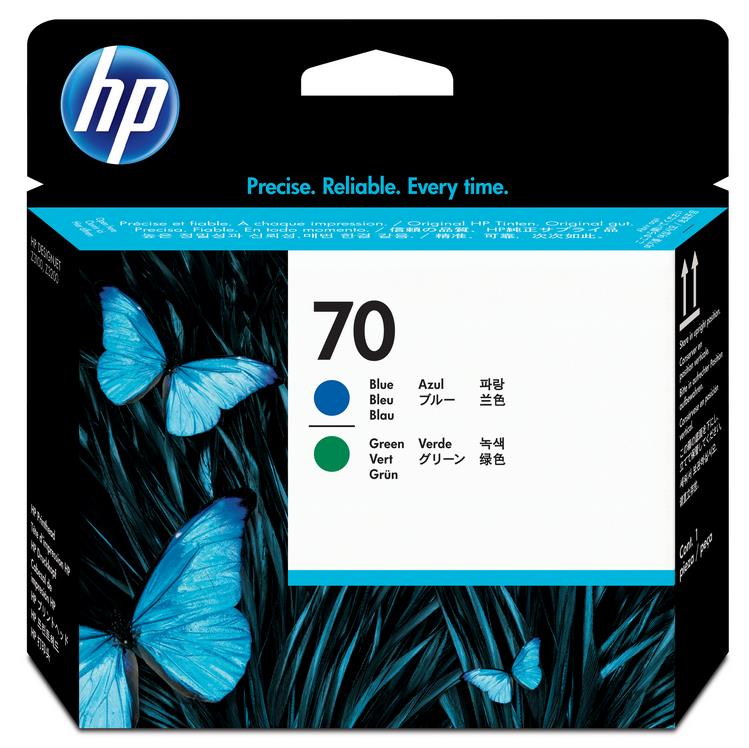 Genuine HP 70 Blue/Green Printhead C9408A