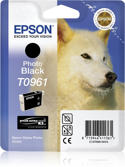 Genuine Epson T0961 Photo Black Ink Cartridge