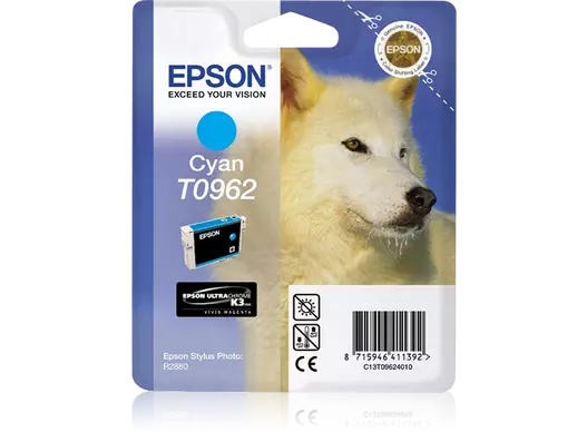 Genuine Epson T0962 Cyan Ink Cartridge