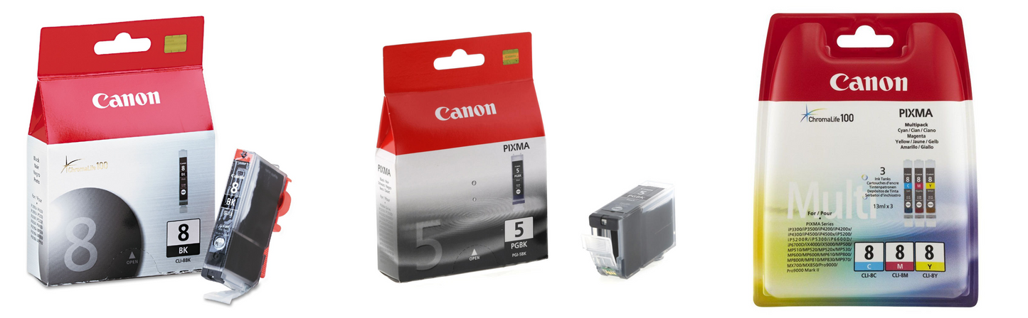 Genuine Canon PGI-5PGBK CLI-8BK/C/M/Y Black/Cyan/Magenta/Yellow Ink Cartridge
