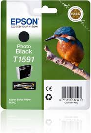 Genuine Epson T1591 Photo Black Ink Cartridge (C13T15914010)