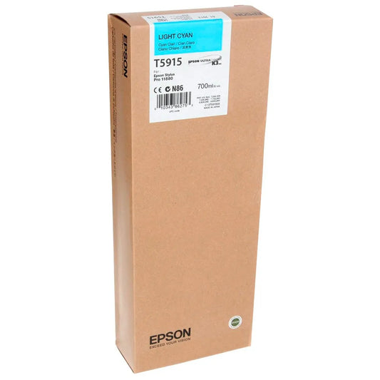 Genuine Epson T5915 Light Cyan Ink Cartridge 700ml