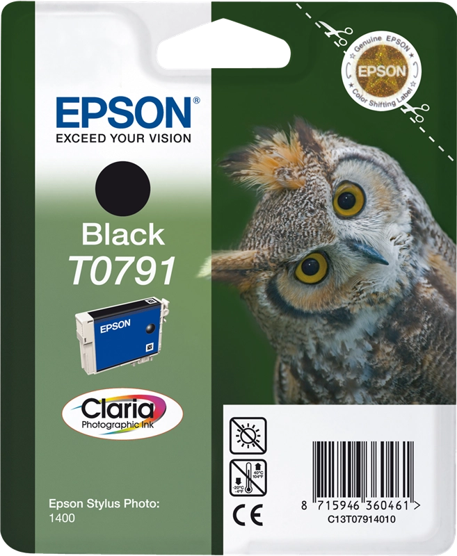 Genuine Epson T0791 Black Ink Cartridge