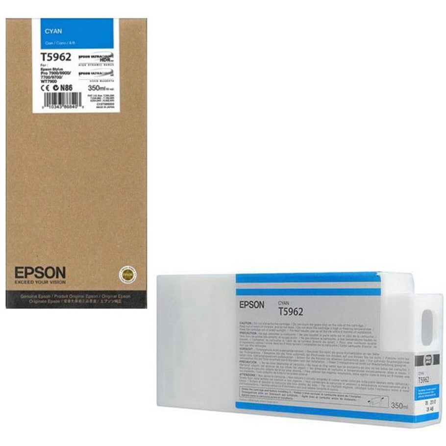 Genuine Epson T5962 Cyan Ink Cartridge 350ml