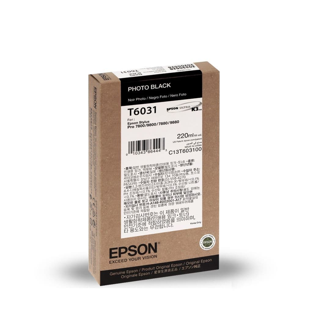 Genuine Epson T6031 Photo Black Ink Cartridge