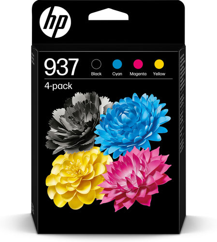 Genuine HP 937 Black Cyan Magenta Yellow Ink Cartridge Multipack 6C400NE