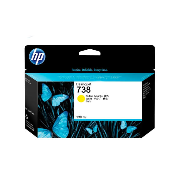 Genuine HP 738 Yellow Ink Cartridge 498N7A (130ml)