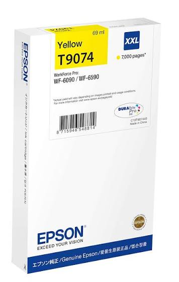 Genuine Epson T9074 Yellow Ink Cartridge (C13T907440)
