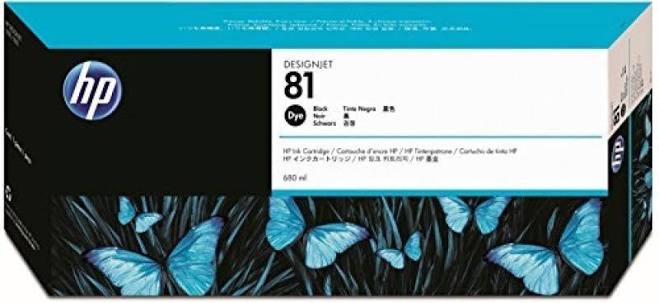 Genuine HP 81 Ink Cartridge Dye Black C4930A