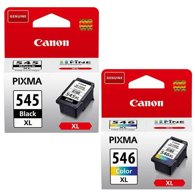 Genuine Canon PG-545XL Black CL-546XL Colour Twin Pack Ink Cartridges