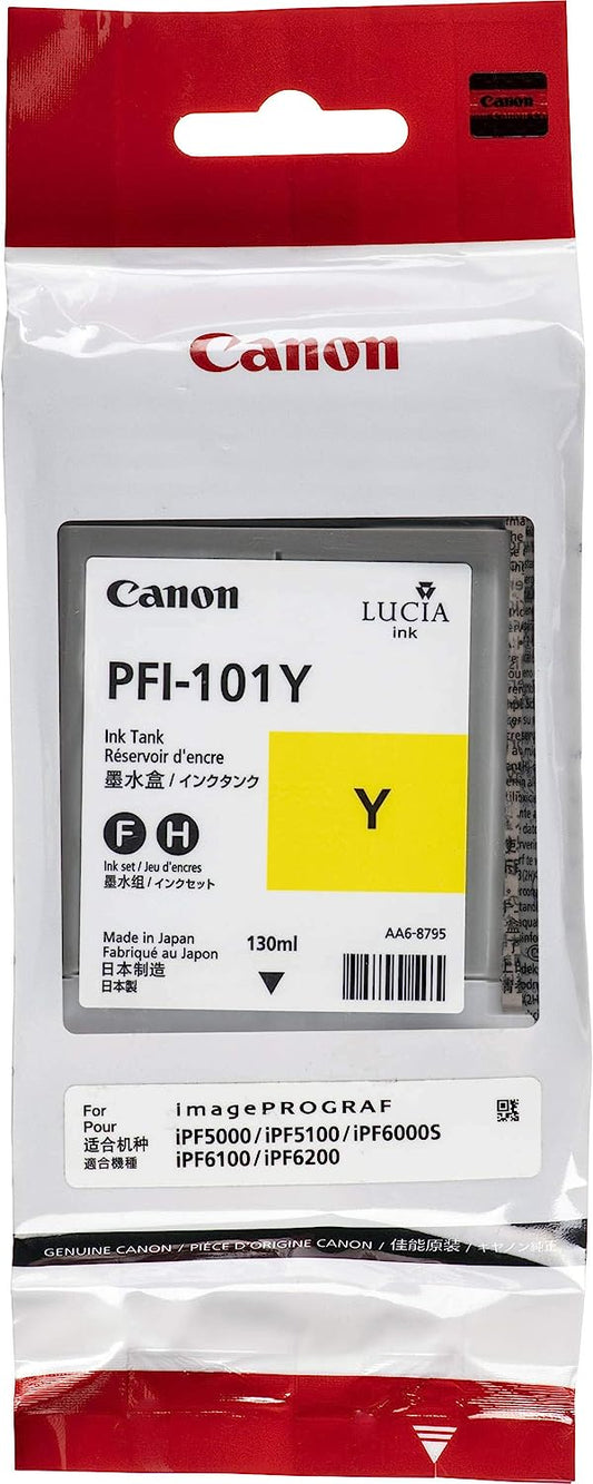 Genuine Canon PFI-101Y Yellow Ink Cartridge 0886B001
