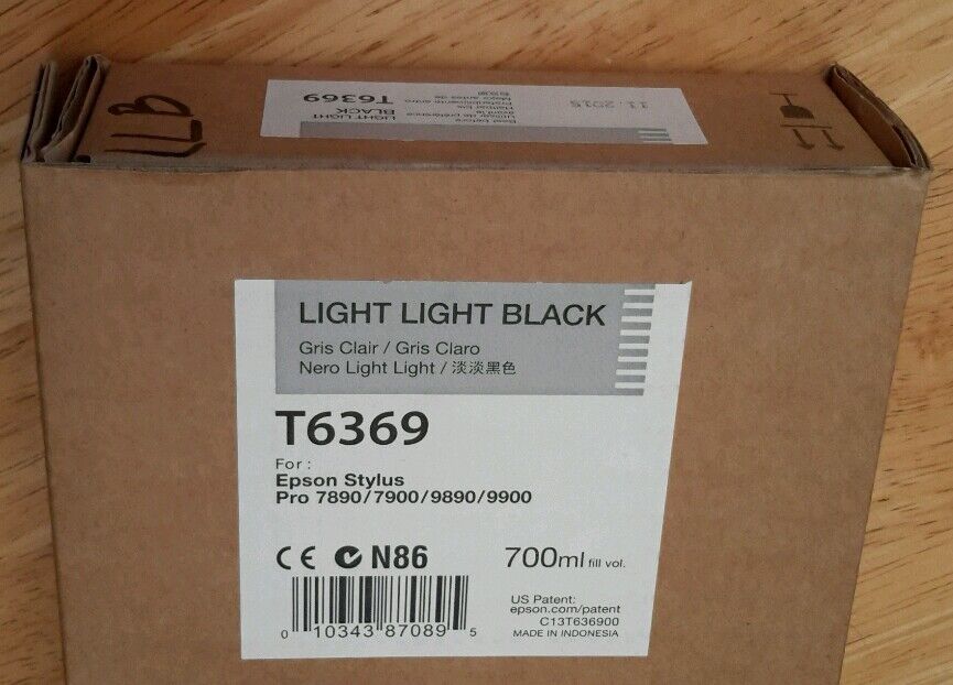 Genuine Epson T6369 Light Light Black Ink Cartridge
