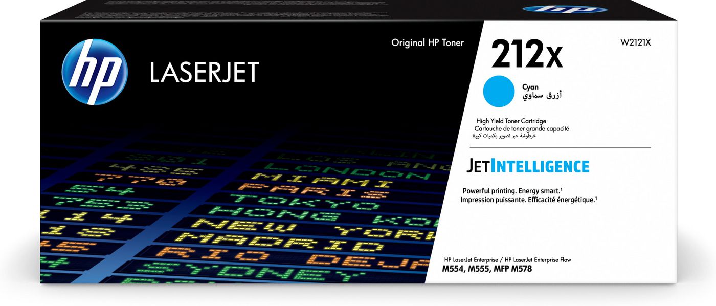 Genuine HP W2121X (212X) Cyan Toner Cartridge (VAT included)