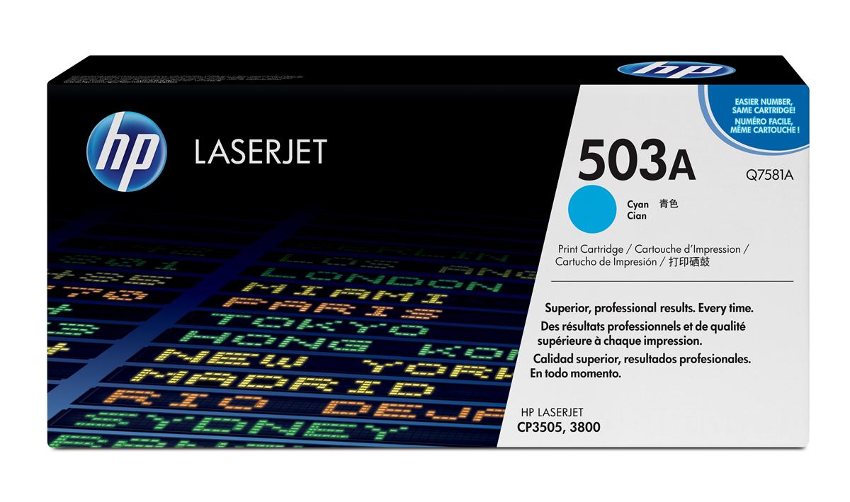 Genuine HP Q7581A (503A) Cyan Toner Cartridge (VAT included)