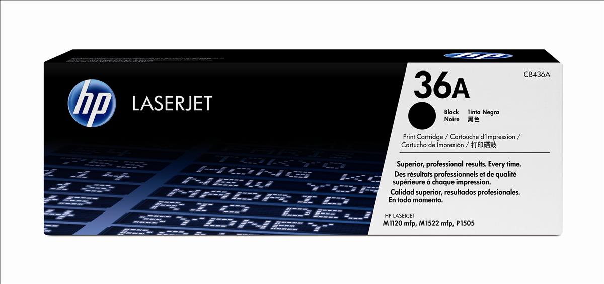 Genuine HP CB436A (36A) Black Printer Toner Cartridge