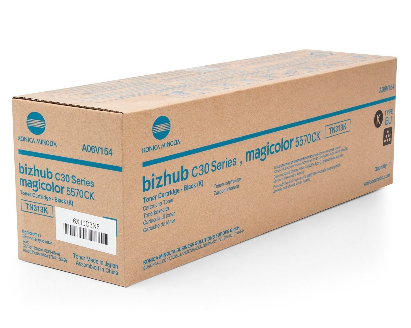 Genuine Konica Minolta TN313K (A06V154) Black Toner Cartridge (VAT included)