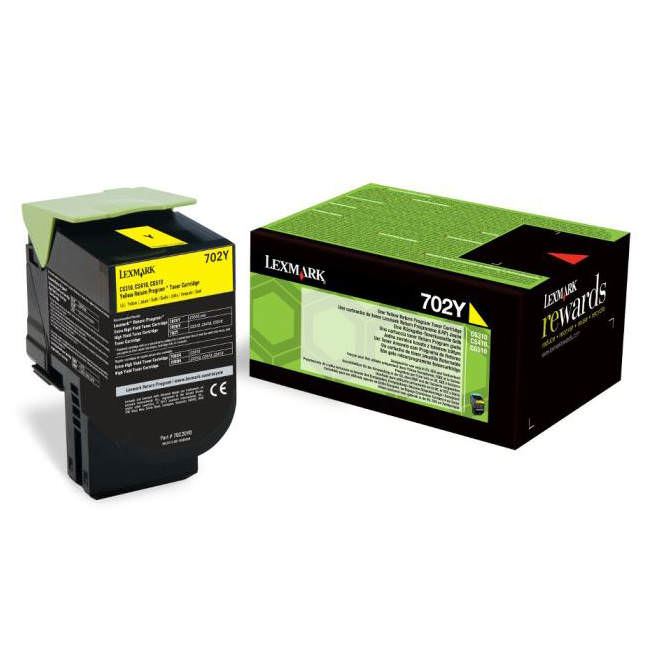 Genuine Lexmark 70C2XY0 (702XY) Yellow Toner Cartridge (VAT included)