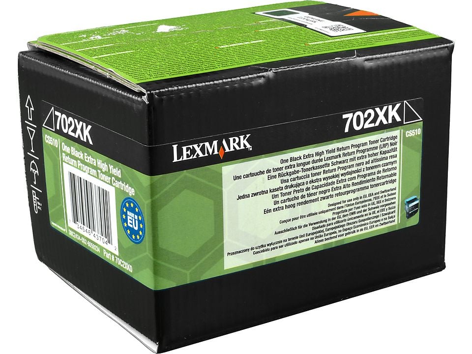 Genuine Lexmark 70C2XKE (702XK) Black Toner Cartridge (VAT included)