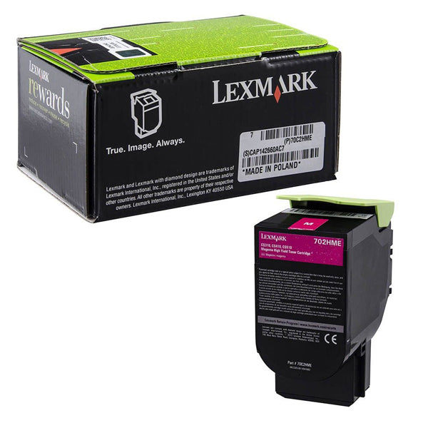 Genuine Lexmark 70C2HME (702HME) Magenta Toner Cartridge (VAT included)