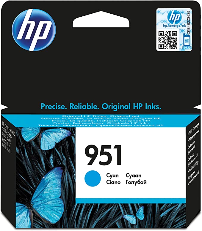 Genuine HP 951 Cyan Ink Cartridge CN050AE