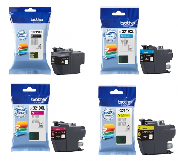 Genuine Brother LC3219XL VALBP Black Cyan Magenta and Yellow Ink Cartridge Value Pack