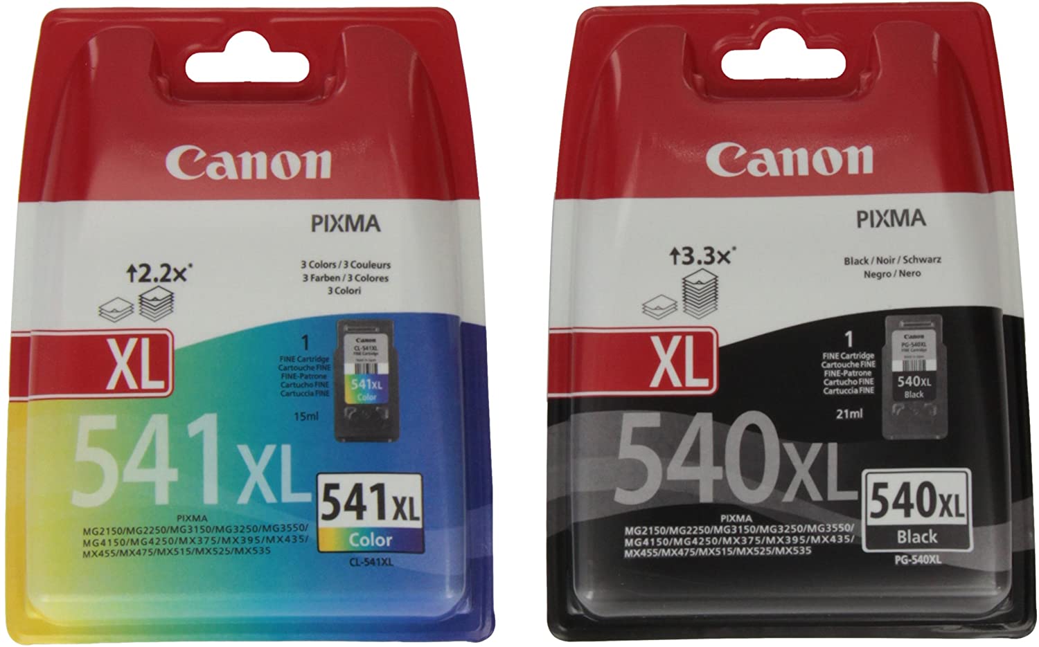 Genuine Canon PG-540XL CL-541XL Twin Pack Black Color Ink Cartridge (V – Ink  Robot