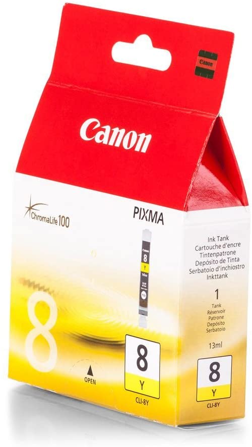 Genuine Canon CLI-8Y Yellow Pixma ChromaLife 100 Ink Cartridge